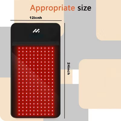 Morfone 200 Bulbs Wireless Red Light Infrared Therapy Pad Timed Portable Therapy Pad 24“ x 12” Relieves Back Shoulder and Knee Pain