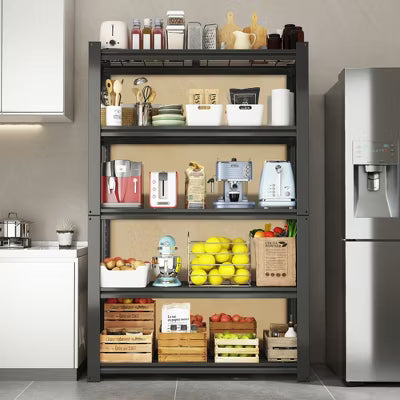 VIYET 72"H 5-Tier Heavy-Duty Metal Mesh Storage Rack 2000 Lbs Total Capacity, Adjustable Steel Shelving Organizer for Garage/Pantry/Kitchen/Office