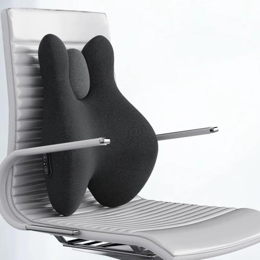 Morfone Vibration MassageErgonomic Heated Lumbar Support Pillow Memory Foam Back Cushion