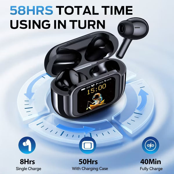 Wireless Earbuds Bluetooth Headphones, Ear Buds with Touch Screen, ANC ENC Noise Cancelling Transparency Mode, IPX7 Waterproof, Clear Calls