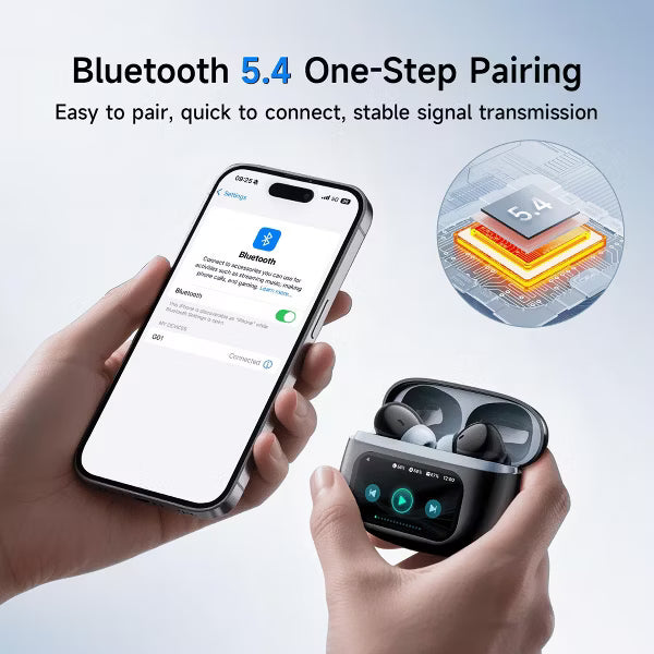 VEATOOL Wireless Earbuds with Smart Touch Control, ANC+ENC Noise Cancellation, 40H Stereo Deep Bass, IPX7 Waterproof Rating, 5 EQ Modes