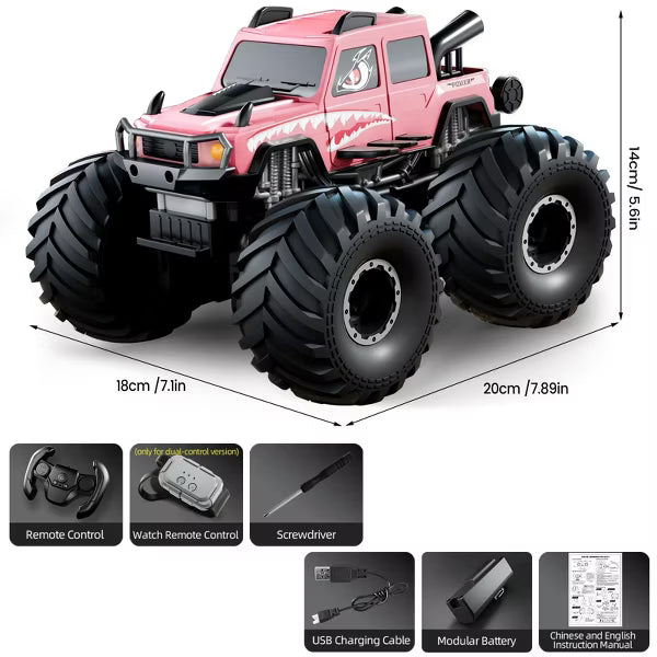 TITQWOP Waterproof Monster Truck Toys RC Cars 1:16 Amphibious Remote Control Car Trucks 4WD 2.4GHz All Terrain Off-Road Pickup Toy for Kids Gifts