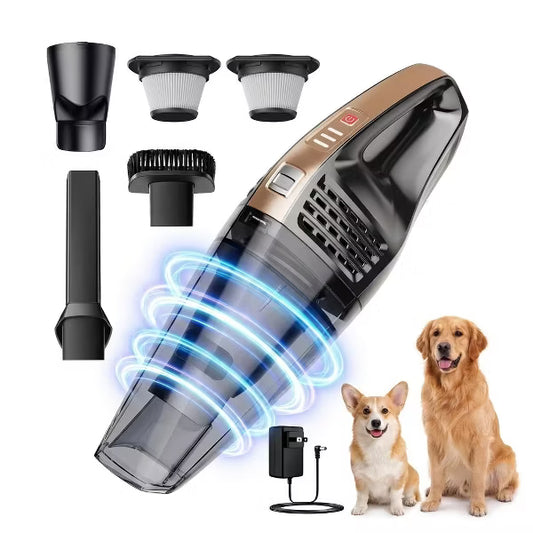 Cordless Vacuum Cleaner, 18000Pa Portable Car Handheld Vacuums Cleaner Strong Suction, with 2 Filters, 2 Power Modes, for Home, Office, Pet