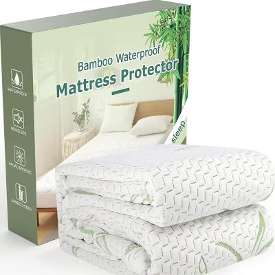 Hoey Full Waterproof Mattress Protector – Bamboo Rayon, Soft, Breathable, Cooling Fitted Cover, Fits Up to 21" Deep Pocket