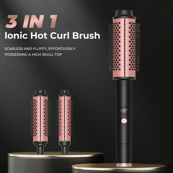 Dryhsip 3-in-1 Curling Iron Wand, 3 Temp Settings 250°F-410°F, Negative Ion Anti-Frizz, Fast Heat-Up, Safe for All Hair Types