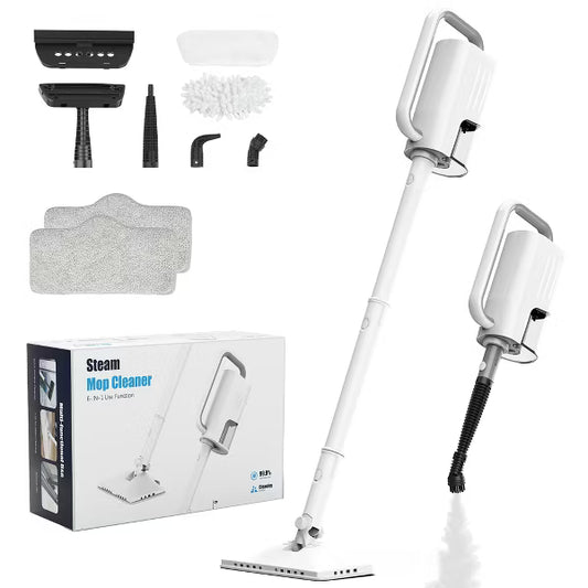 Teendow 6-in-1 Steam Mop for Floor Cleaning, Multi-Function Steam Vacuum Cleaner for Hardwood Floors and Carpet, White