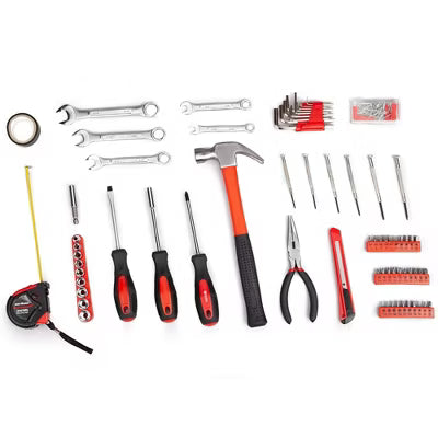 Hoey 146-Piece Home Repair Tool Kit – Household and Mechanic Tool Set with Plastic Toolbox for Home, Office, and College