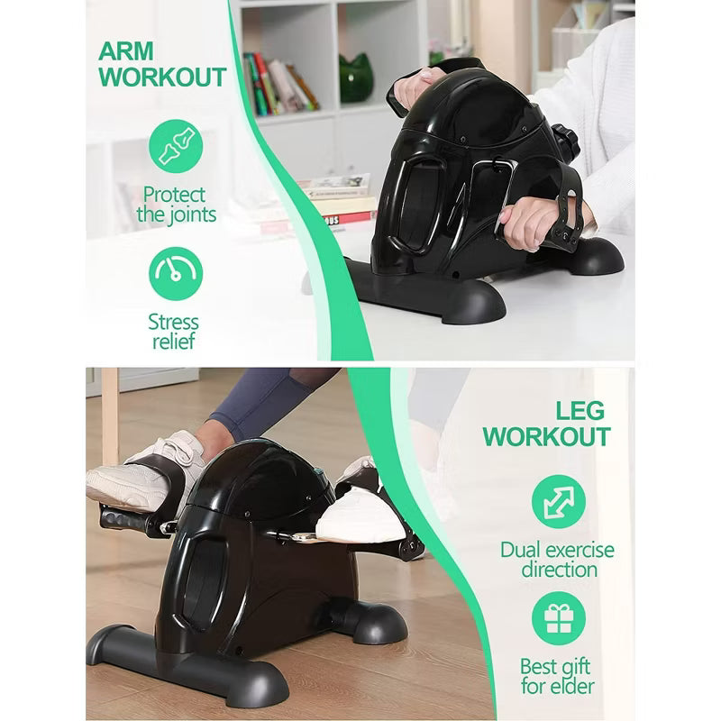 YOSUDA Mini Exercise Bike, Under Desk Bike Pedal Exerciser for Arm/Leg Exercise, Adjustable Magnetic Resistance Desk Cycle