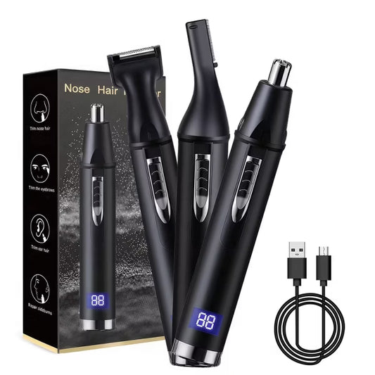 Hoey Ear and Nose Hair Trimmer for Men Women, Travel Portable USB Rechargeable
