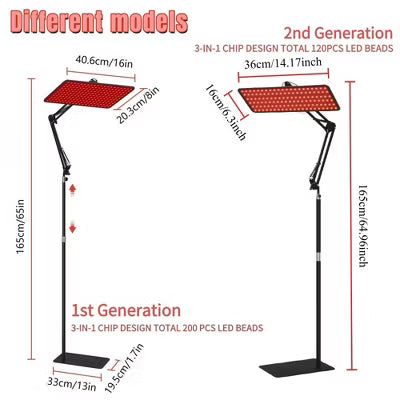 Morfone 120 or 200 light bulbs infrared red light therapy device, suitable for body and face. Suitable for home use, it is the best gift choice.