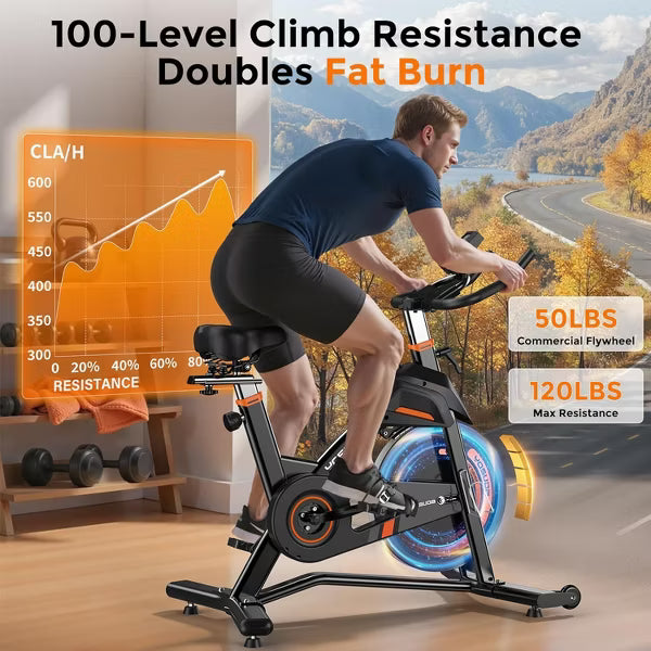 YOSUDA Pro Max Model Magnetic Exercise Bike with 400 lbs capacity,indoor Cycling Bike Stationary with Comfortable Seat Cushion