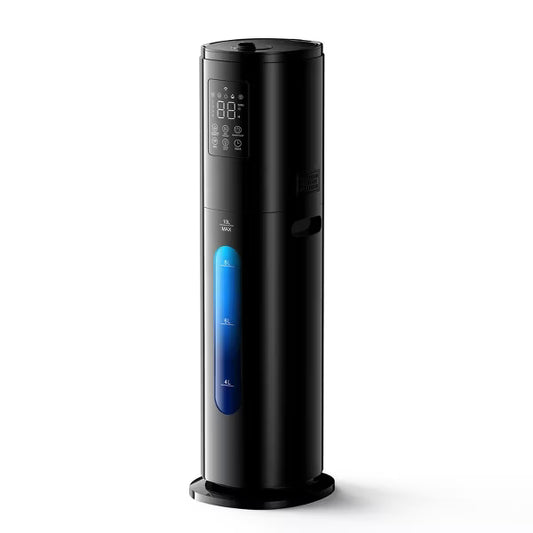 Teendow Floor Standing Humidifier, Top Fill Cool Mist Humidifiers for Large Room & Bedroom, Quiet Ultrasonic Humidifier with Adjustable Mist, Black