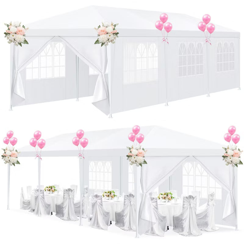 HOTEEL 10X30 FT Party Tent with Removable Sidewalls for Parties Carpas para Fiestas, Weddings, BBQ