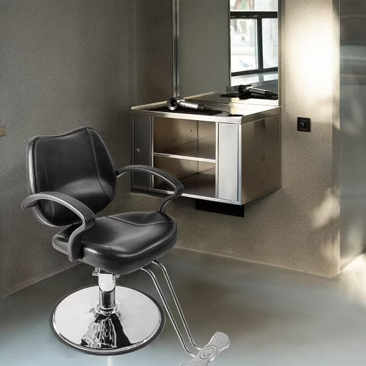 Karl Home Black Hydraulic Barber Styling Chair Hair Beauty Salon Equipment