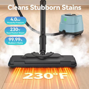 YOMA Steam Cleaner G2 Fast Heating with Rolling Wheels,Multifunctional Household Deep Cleaning for Floors,Windows,Kitchen,with 16 Accessories