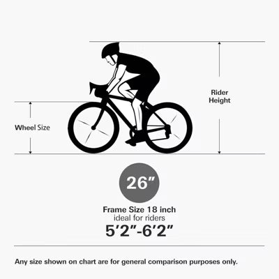 hykolity 18 Speed Mountain Bike, 26" Wheel MTB Outdoor Cycling Bicycle with Adjustable Saddle, Dual Full Suspension for Men Women - Pale White