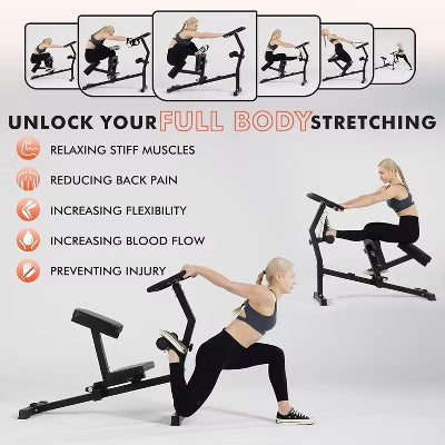 Stretch Machine, Full Body Stretching Equipment for Flexibility Training, Adjustable Leg Stretcher Machine, Lower Back Stretcher