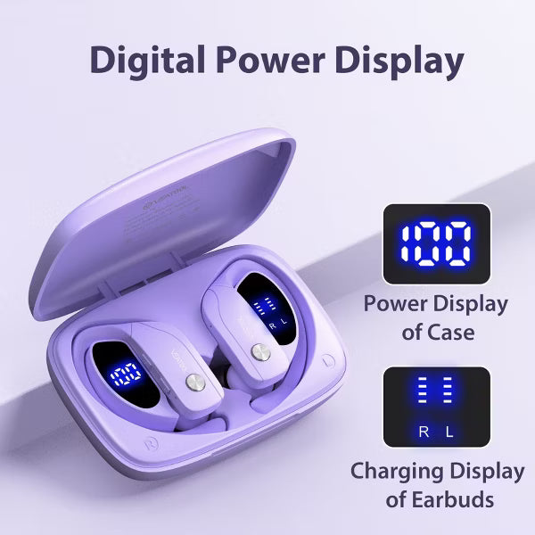 VEAT00L Wireless Earbuds Bluetooth 6.0 Sport 200Hrs Earhook 6 ENC Mic IP68 Waterproof Workout Running