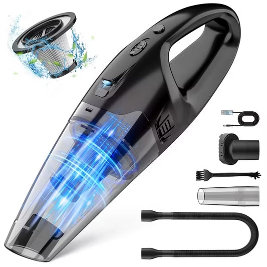 Teendow 6000Pa Cordless Handheld Vacuum Cleaner, Car Vaccum Cleaners for Apartment, Car & Rug,Rechargeable, Bagless,Lightweight