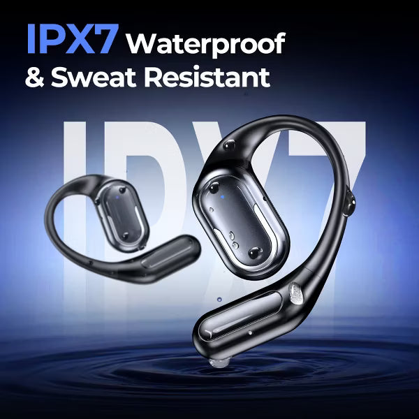 VEATOOL Wireless Earbuds Open Ear Headphone Sport, Bluetooth 5.4 Earbud, 50Hrs Earphone with Earhook, Noise Cancelling Mic