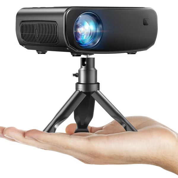ARTSEA 2025 Upgraded Projector with Tripod & Carry Bag, Full HD 1080P Supported, 200" Display Portable Projector, Compatible with Windows/TV Stick