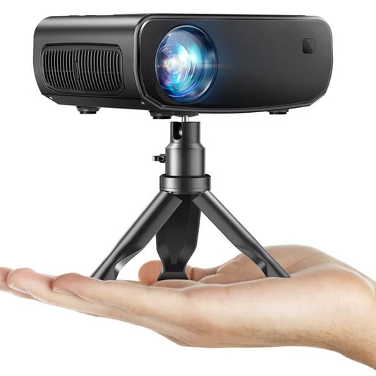 ARTSEA 2025 Upgraded Projector with Tripod & Carry Bag, Full HD 1080P Supported, 200" Display Portable Projector, Compatible with Windows/TV Stick