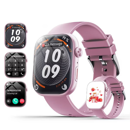 Smart Watch for Men Women, 2.01" HD Touchscreen, Bluetooth Call, IP68 Waterproof, 180+ Sports Modes, Health & Sleep Tracker, for Android iOS, Pink