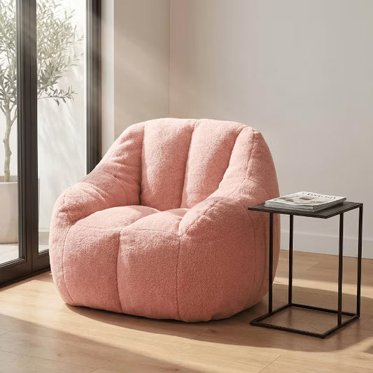 Bean Bag Chair with Filler,Fluffy and Lazy Sofa, Comfy Cozy BeanBag Chairs with Memory Foam for Dorm, Apartment, Living Room