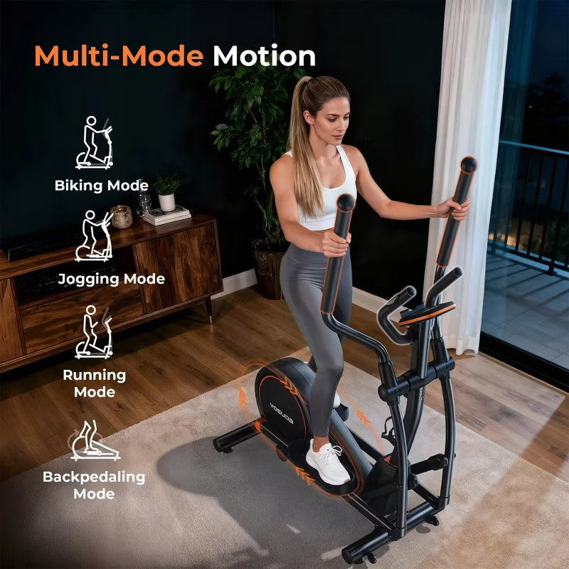 YOSUDA Glide Elliptical Machine-Smart Elliptical with 20.09" Stride Pro-level performance,16 Resistance Levels, 500LBS Loading Capacity