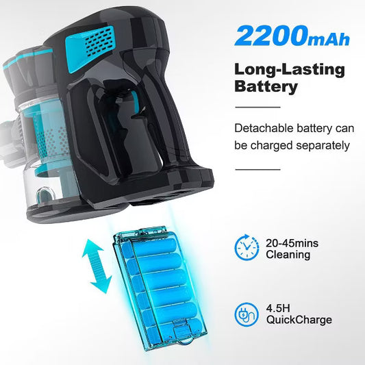 INSE V770 Cordless Vacuum Cleaner 12KPA Suction Power for Harwood Floor Cleaning