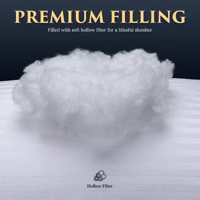 Heycuzi Bed Pillows for Sleeping with Cooling Cover, Pillows for Bed Standard Size 2-Pack
