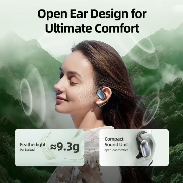 VEATOOL T6 Open Ear Headphones,Bluetooth 5.4 Wireless Earbuds,60H Playtime Stereo Sound Earphones,Air Conduction IPX7 Waterproof Open Ear Earbud