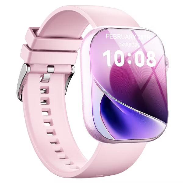Smart Watch for Men Women, 2.01" HD Touchscreen, Bluetooth Call, IP68 Waterproof, 180+ Sports Modes, Health & Sleep Tracker, for Android iOS, Pink